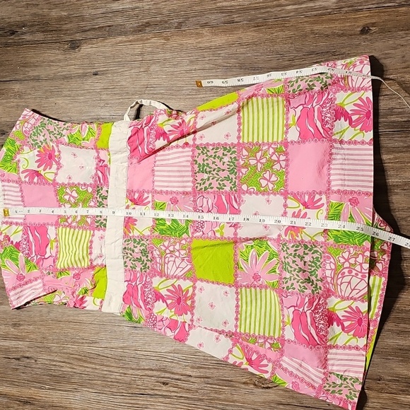 Girls Lilly Pulitzer Jubilee Wrap Colorful Patchwork Sleeveless Dress Sz 7 - Picture 6 of 6